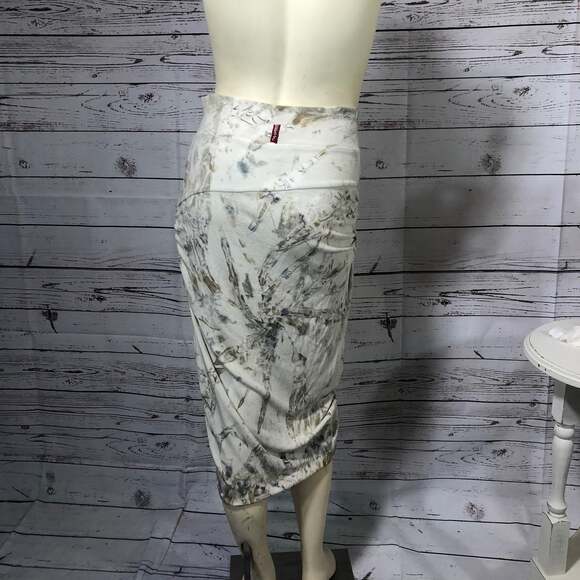 Hard Tail forever skirt with ruched sides faux wrap tie dye size large - Picture 5 of 12